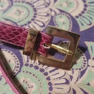 Genuine Snake Skin Belt Saks Fifth Avenue  Gorgeous! Saks Fifth Avenue Snakeskin Belts for Women for sale | eBay main image 3
